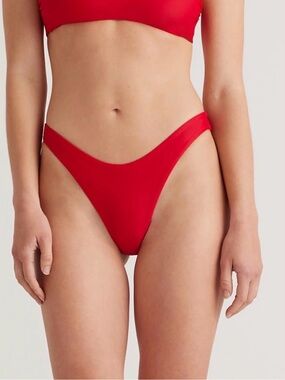 Quince Red High-Cut Bikini Bottom